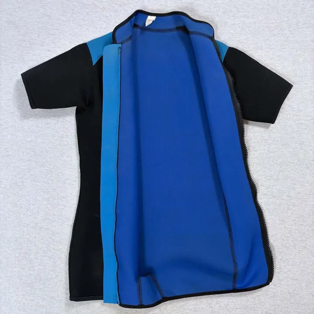 Henderson Aquatics Neoprene Short Sleeve Shorty Wetsuit Black Blue Size XL